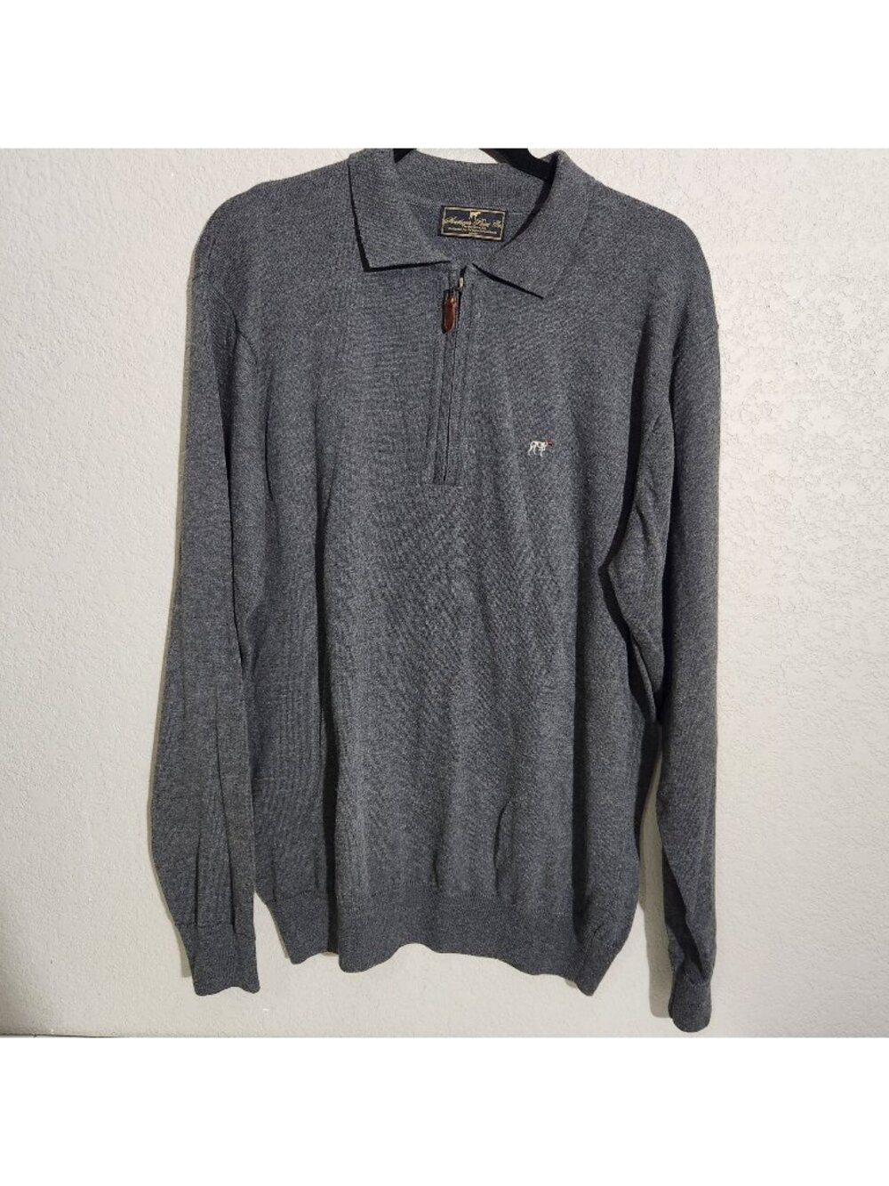 Southern Point Co. Hayward Sweater Mens Large Gray Henley